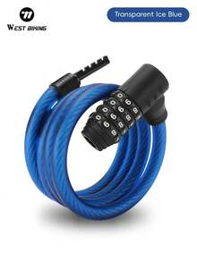 WEST BIKING 1m Color Bike Combination Lock Waterproof And Durable PVC Wrapped Steel Cable Cycling Anti Theft Gear - Multicolor - View 19