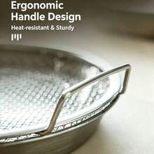 1 Set Saringan Penggorengan Dalam Stainless Steel, Rak Pengeringan Minyak Dapur dengan Pegangan Ganda, Baki Penyaring Minyak Stainless Steel Mengkilap - Keranjang Penyaring Bulat yang Dapat Digunakan Kembali, Menggoreng dan Memanggang Lebih Sehat, Cocok untuk Semua Musim - Perak - View 9