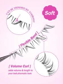 MAANGE 10 Pairs Transparent Thin Natural Lower Eyelashes, Japanese Anime Style Exaggerated Pointed DIY Cosplay Lower Eyelashes, Reusable For Women And Girls, Comfortable Wear, Lower Eyelashes, Strip Lashes - Multicolor - View 7