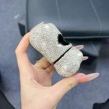 Luxury Rhinestone Inlaid Pet Waste Bag Dispenser, Bone-Shaped Pet Waste Bag Storage Rack, Shiny Crystal Jewelry Decorated Dog Walking Accessory, Portable Waste Bag Dispenser Suitable For Puppies And Adult Dogs, Outdoor Camping Travel Daily Cleaning Supplies, Sparkling Crystal Decoration O - Multicolor - View 5