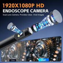 Endoscope Camera With Light, 4.3-Inch IPS Display Borescope Inspection Camera, 1920P HD With 8 LED Lights, 16.5ft Semi-Rigid Reach, Endoscope - A - View 7