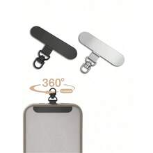 Phone Lanyard Metal Tab, 360° Swivel Key Ring, Stainless‑Steel Clip For Universal Phone Case, Silver & Black Available - Multicolor - View 5