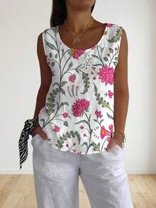 Jisfaneya Women's Casual Tank Top, Suitable For Vacation And Home Wear, Spring/Summer - Color 1 - View 1