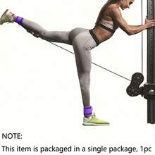 1 Pair Leg Strength Training Ankle Straps For Cable Machine, Hook And Loop Ankle Cuffs Fitness Leg Rings, Leg Muscle Trainer, Glute And Leg Workout Strap, Ankle Cuffs For Cable Machine - Multicolor - View 7