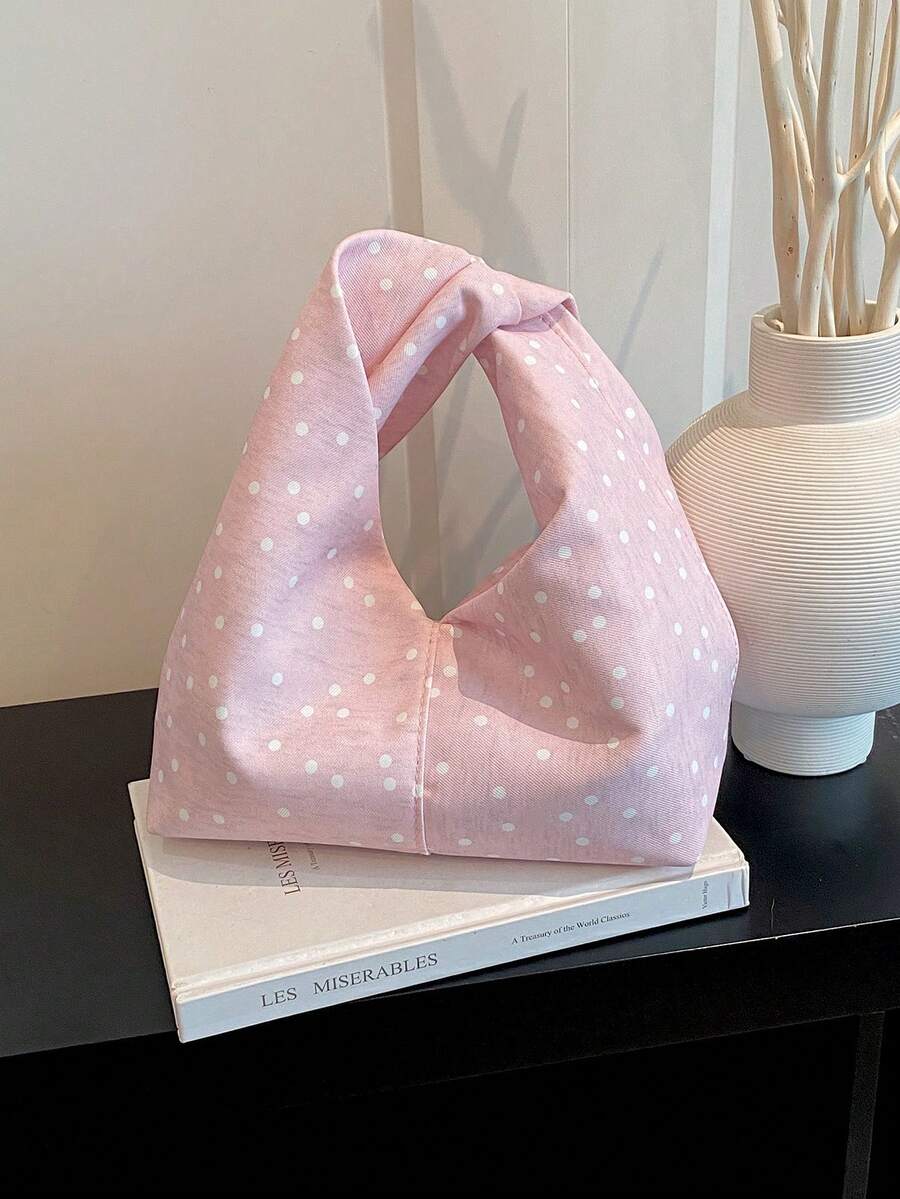 Korean Style Polka Dot Handbag For Women, Casual Textured Niche Design Fashion Versatile Shoulder Bag - Multicolor - View 1