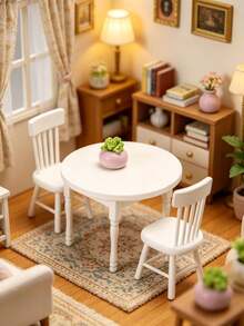 1 Set 1:12 Luxury Dollhouse Mini Kitchen Furniture Accessories, Suitable For Soft Dollhouse Full Scene Setup, Miniature Scene Photography, Collectible Figure Display, DIY Miniature House, Fresh European Style Kitchen Decor For Girls, Birthday Christmas Gift Choice, Fun And One-Stop Creation Of Exquisite Cooking Miniature World - Multicolor - View 6