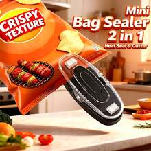 Mini Portable USB Rechargeable Heat Sealer 2-In-1 Sealing & Cutting Machine, Snack Preservation Kitchen Storage Christmas Gift Recommendation, 300mAh - Multicolor - View 11