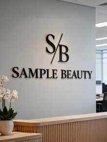 Custom Office Wall Sign, Custom Logo, Beauty Salon Sign, 3D Mirror Acrylic Business Sign, Laser Cut Wall Sign, Reception Office Decor, Spa Clinic Signage, Personalized Metallic Texture Acrylic Sign, Minimalist, Quiet Luxury Aesthetic - Multicolor - View 8