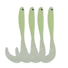 Long-Range High-Density T-Tail Soft Bait, Red Head Glow-In-The-Dark Strong Fish Attractant, Wear-Resistant Single Hook With Lead, Anti-Snag Bottom For Black Bass And Largemouth Bass, Highly Elastic Strong Fish Attractant For Saltwater And Freshwater - Multicolor - View 30
