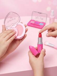 Set Riasan Mainan untuk Anak Perempuan, 11 Buah Set Kosmetik Mainan dengan Kotak Penyimpanan, Riasan Tiruan, Mainan Edukatif untuk Bermain Peran, Hadiah Ulang Tahun Anak-Anak, Hadiah Natal dan Halloween - MultiWarna - View 4