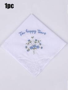 Wedding Embroidered Handkerchief, Fan-Shaped Lace Edge Design, Fun Blue Accessory For Bride's Wedding Day, Mother Of The Bride Gift, Suitable For Summer Birthday, Beach, Back To School, School Supplies, Room Decor - Multiple Styles - View 12