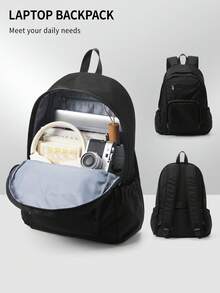 Large Capacity College Backpack Travel Laptop Bag, Fits 15.6 Inch Laptop, Lightweight Durable Student Backpack With Multi-Function Pockets - Multicolor - View 3