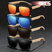WSZ 4pcs Classic Retro Unisex Fashion Hollow Square Frame Glasses, Suitable For Driving, Fishing, Travel, Tropical Beach Vacation - 4PCS F70 - View 13
