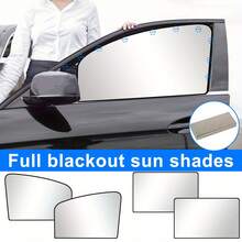 4pcs/2pcs Magnetic Car Window Sunshade - Titanium Silver Side Sunshade, Suitable For SUV/Sedan, Front And Rear Row Privacy Curtains - Curtain - View 3