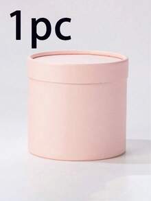 1Pc Solid Color Round Hug Bucket, Empty Floral Arrangement Gift Box, DIY Flower Packaging Container, Decorative Flower Bucket, Holiday Gift Box Table Ornament For Valentine's Day, Wedding, Festival & Home Decorations - One Size - View 10