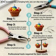 5/10pcs Resin Easter Egg Pendants, Suitable For DIY Jewelry Making, Perfect For Party Accessories, Earrings, Necklaces, Bag Charms - Basket Of Colorful Eggs Pendant - View 2