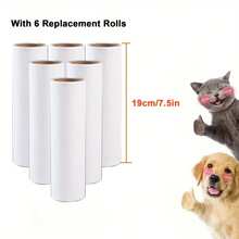Floor Lint Roller With 3/6 Replacement Rolls, Super Strong Adhesion For Pet Hair, Long Handle Large Size Lint Roller, Suitable For Floors, Carpets, Sofas, Beds, Built-In Hook, Extendable Handle, Powerful Cleaning Sticky Roller, Clothing Hair Remover - 60 Sheets/roll - View 3