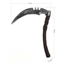 Halloween Party Performance Prop Grim Reaper Scythe Realistic Large Scissors Weapon Equipment Curved Hook Scythe - Multicolor - View 14
