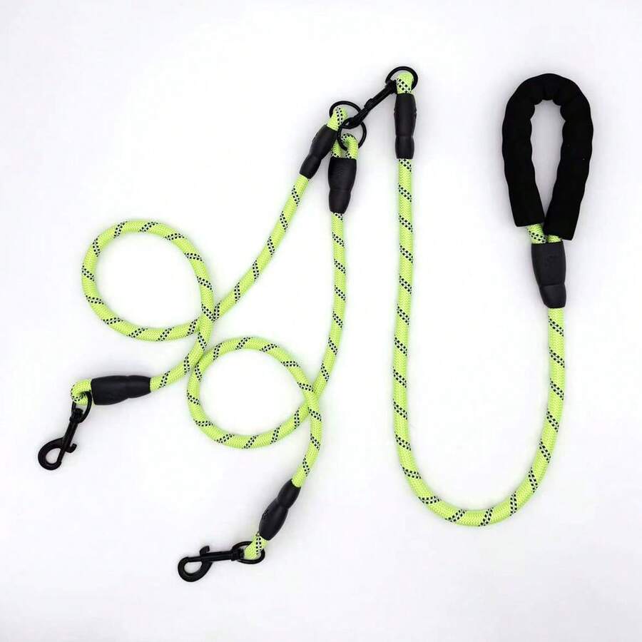 1 Pair 2-Dog Leash Outdoor Dual-Head Triple Dog Chain Suitable For Golden Retriever Shiba Inu Small Medium Large Dogs P-Chain Dog Walking Leash - Multicolor - View 1