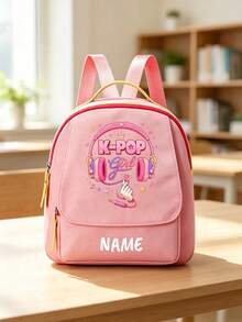 1pc Personalized Back To School Backpack, Casual Versatile K-Pop Music Idol Theme Print, Zipper Closure Nylon Material, Adjustable Shoulder Straps, Hand-Carry, Suitable For Dancing, Shopping, Outdoor Trips, Daily Use. Birthday Gift. - Multicolor - View 5