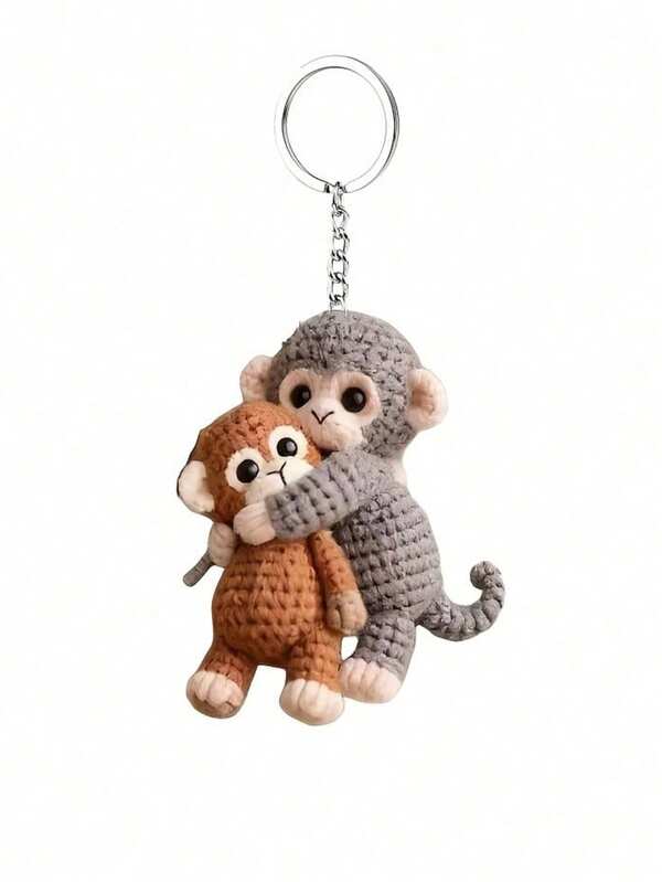 6 peças de porta-chaves de macaco 2D feitos à mão, design fofo, adequados para mochilas, malas, podem ser usados como presentes de porta-chaves, artigos essenciais para casa, lembranças de festa, presentes para amantes de animais, aparência requintada e bonita, decoração de outono, decoração de quarto, decorações de Natal, acessórios para sala de estar, artigos de festa, decoração de Halloween, decoração de casa para Halloween, artigos essenciais para viagem, presentes de aniversário para mulheres, época de regresso às aulas, decoração de casa, artigos essenciais para a família, presentes para mulheres, presentes para homens, presentes para mães, presentes para pais