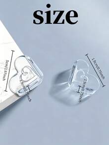 5/10/15PCS Clear Heart Shaped Table Corner Protectors, Transparent Anti Collision Corner Guards, Baby Furniture Edge Bumpers, Invisible Table Desk Cabinet Corner Cushion Cover For Kids Child Proofing - Heart-shaped - View 4