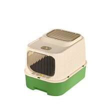 Indoor Cat Litter Box, Detachable Cat Litter Box High SidedClosed Cat Litter Box With Lid And Door, High-Edge Blowproof And Leak-Proof Cat Litter Box, Deep Bottom Deodorization And Easy Cleaning, Cat Essentials, Pet Supplies - 49 X 37 X 37 cm - View 9