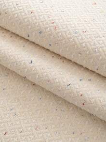 1pc Chenille Material Solid Color Pom Pom Tassel Sofa Cover, Non-Slip And Anti-Dirt Backing, Pet-Friendly, All-Season Use, Machine Washable, Home Decor Holiday Arrangement Old Sofa Renewal, Suitable For 1/2/3/4 Seat Armrest Backrest Cover - Beige - View 8