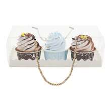 Rectangle Cupcake Box, Plastic 60 Pcs Clear Cake Box With Lids | Clear Square Plastic Cake Boxes For Cupcake Storage Or Gift Giving, Sturdy Disposable Design, Great For Parties And Bakers - Default - View 5