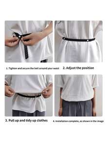 Lace Trim Hem Waistband, Adjustable Hem Regulator, Invisible Button Extender, Suitable For T-Shirts, Dresses, Shirts, Sweaters And Pants, Used To Shorten Clothing Length, Universal Home Sewing Tool - Multicolor - View 7