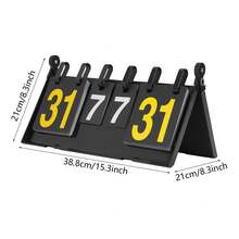 Scoreboard 4-Digit Portable Flip Scoreboard Multi-Function Scoreboard - Black - View 2
