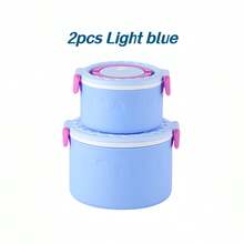 Pink Lunch Box - 2pcs Set - Cake Shaped, Stackable, Food Divider, Food Storage Container, Fruit Bento Box, Picnic Box, Sealed Refrigerator Storage Box, Office Worker Lunch Box - View 10