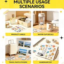 ESHANG 115GSM Printable Inkjet Sticker Paper, Compatible With Most Inkjet Printers, 8.3*11.7 Inch Glossy Photo Paper With Adhesive Backing, Suitable For DIY Crafts, Product Labels, Cup Decoration Stickers, Travel Photo Stickers - 50 Sheets - View 4