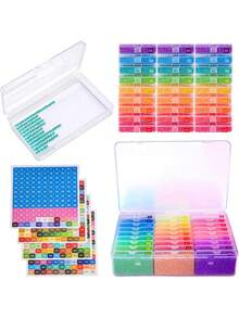 Diamond Painting Storage Box Tray White | 3-In-1 Diamond Painting Tray With Lid, Detachable Tray, Diamond Painting Accessories, Diamond Painting Storage - A - View 1