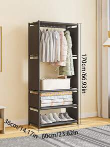 1pc Multi-Functional Clothes Hanger Stand, Garment Hanging Rack For Bedroom - Multicolor - View 11