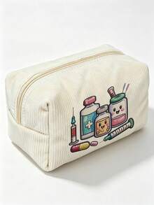 New Cute Nurse Element Pattern Medical Bag - Medicine Bag/Toiletry Bag/Travel Essential, Colorful Design, Suitable For Storing Medicines, Cosmetics And Travel Accessories; Great Gift For Friends And Family, Personal Storage Helper | Fun Design, Portable Zippered Medical/Toiletry Storage Bag, Aviation Standard Cosmetic Bag, Can Store Medicines, First Aid Kit, Etc. (Pattern Randomly Cropped) - Multicolor - View 6