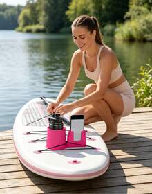 Surfboard Kayak Rope Fixed Beverage Phone Holder, Universal Size, Essential For Beach Use - Black - View 5