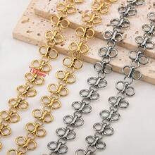 Rantai Simpul Emas Stainless Steel 1m untuk Kalung Gelang DIY, Aksesoris Perhiasan Buatan Tangan - Rantai baja tahan karat - View 3