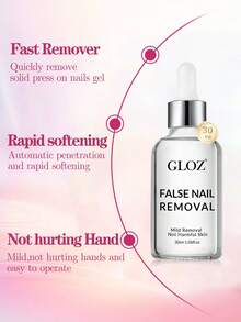 GLOZ 30ml 精準指甲油卸除液，適用於美甲貼紙，多功能指甲油卸除液，溫和凝膠指甲油卸除液，不含丙酮指甲油卸除液 - 無色 - 查看 4