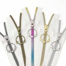 1 Set (Ritsleting 450cm + 10 Kepala Ritsleting), Ritsleting Gigi Elektroplating Hitam & Putih #5, Gigi Ritsleting Berbagai Warna, Kepala Ritsleting Bulat & Bintang Warna Senada, Cocok Untuk Dompet, Kantong Pakaian, Tekstil Rumah Tangga, Tas Penyimpanan, Ritsleting Pengganti DIY - 5#ddy-XXX - View 3