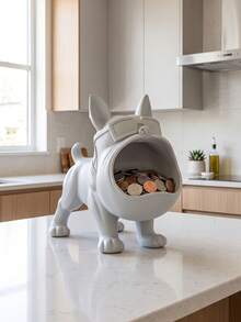 Desktop Dog Coin Storage Ornament, Large Capacity Coin Bank, Functional Home Decor, Cute Pet Cartoon Figurine, Living Room Entryway Office Desk Organizer, Birthday Holiday Gift - View 10
