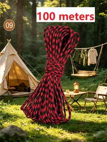 10/50/100m Black Nylon Braided Rope, Durable Twisted Polypropylene Cord, Suitable For Outdoor Use, Clothesline, Tent DIY, Handicraft And Binding - Multicolor - View 41