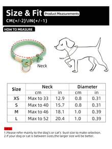 1pc Handmade Woven Pet Collar With Tech-Style Metal Buckle, Adjustable Neck Size, Dog Training P-Chain Collar, Suitable For Small, Medium And Large Dogs, Outdoor Running, Training, Walking, Leash - Multicolor - View 10
