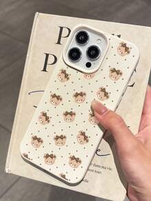 1pc Minimalist Premium Style Simulated Tiger Skin Texture Pattern Large Hole Leather Texture Full Coverage Soft Phone Case Compatible With IPhone 11/12/13/14/15/16/17 Pro Max - Multicolor - View 5
