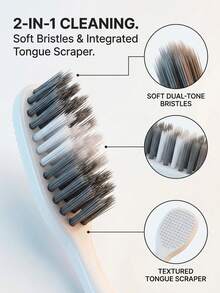 8pcs/Set Multifunctional Colorful Double-Headed Toothbrush, For Brushing Teeth And Cleaning Tongue - Multicolor - View 6