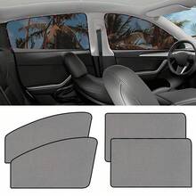 Car Window Sunshade, Sunshade Side Window Breathable Mesh Sunscreen, Anti-Ultraviolet And Heat, Universal, Suitable For Most Cars, Easy Magnetic Installation, Suitable For Camping, Travel, Nap. - A - View 6