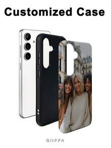 GIIPPA 1件客製化照片手機殼，相容 S26 S25 S24 Ultra Plus Fe A71 A57 A56 A55，亮面 2 合 1 手機保護殼，個性化手機殼，返校禮物、情人節禮物、生日禮物、聖誕禮物，防震保護套 - 彩色 - 查看 3