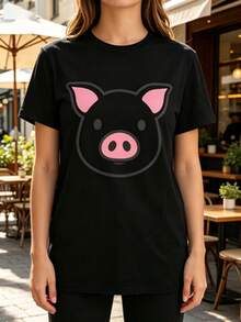 Women T-Shirts - 黑色 - 查看 1