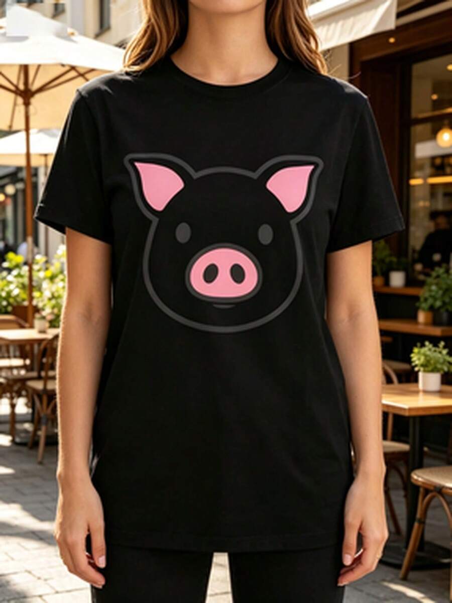 Women T-Shirts - 黑色 - 查看 1