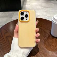 Kompatibel dengan iPhone 17/17 Pro/17 Pro Max/16/15/14/13/12/11 Series, 1 buah Casing Ponsel Matte Bergelombang 2-in-1, Pelindung Anti Guncangan Full Coverage, Casing Ponsel Apple 17 Pro Max, Casing Ponsel Anti Guncangan Full Coverage yang Modis - Jeruk - View 3